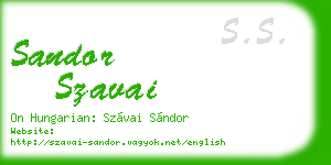 sandor szavai business card
